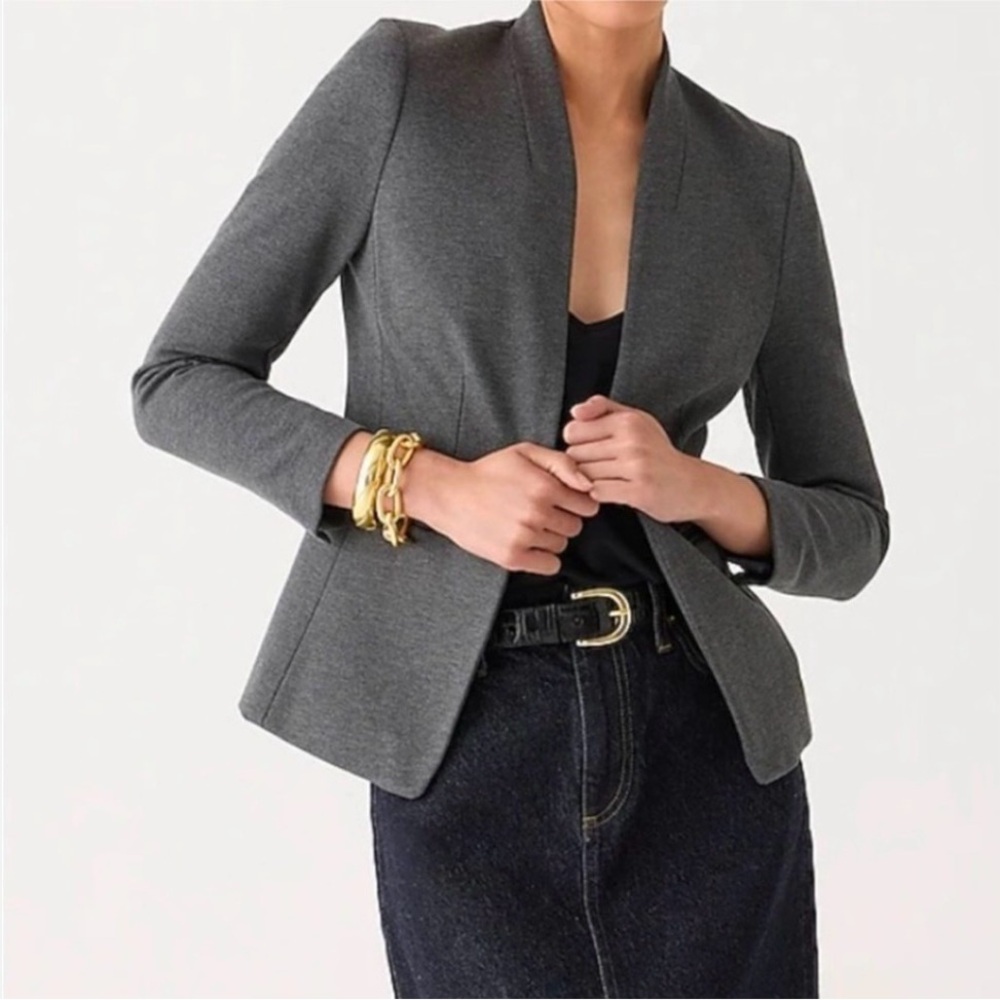 J. Crew Going Out Stretch Twill Blazer in Charcoal Item CC274